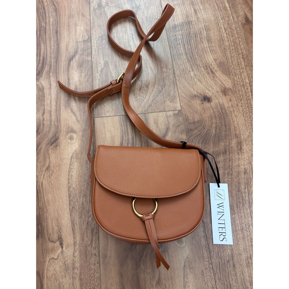 JJ Winters Ivy Leather Crossbody Bag Caramel NWT Genuine Leather